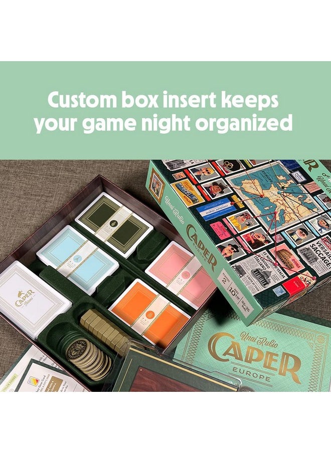 KEYMASTER GAMES Keymaster Games Caper Europe | Strategic Two-Player Board Game | A Head-to-Head Card Drafting Game of Planning The Perfect Heist in Four Unique International Cities | Ages 10+  - Image 2
