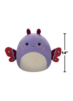 Squishmallows 14 inch Large Plush Sandrine Lavender Moth  Officially Licensed Kellytoy Plush Toy Colorful Soft Gift for Kids Girls & Boys Washable Squishy Stuff Toy Multicolor All Age  - Image 5