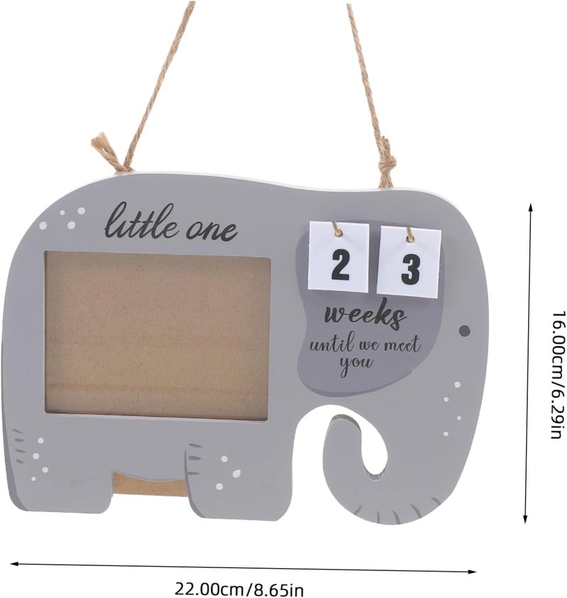 SUPVOX Sonogram Picture Frame Elephant Shape Photo Frame for Nursery Decor Keepsake for Newborn and Sonogram Photos and Decorative Display - Image 2