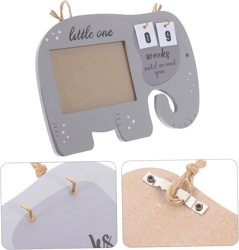 SUPVOX Sonogram Picture Frame Elephant Shape Photo Frame for Nursery Decor Keepsake for Newborn and Sonogram Photos and Decorative Display - Image 4