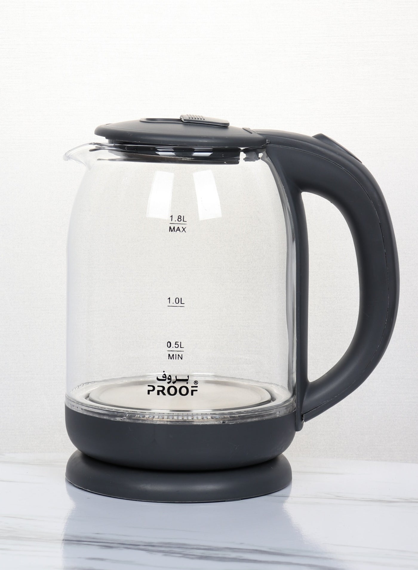 1.8L Glass Electric Kettle - High safety, fast boiling, automatic shut-off, elegant transparent design and high quality.