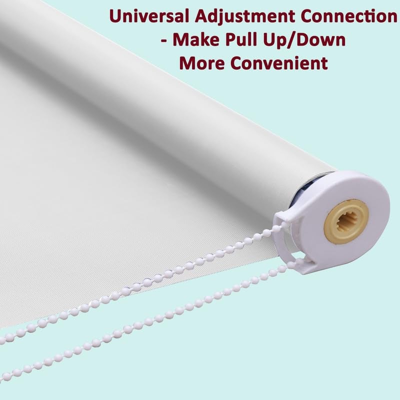 GREEN DECOR -Roller Blinds 300 GSM Polyester Fabric Waterproof & Sun Blockage Corded Roll Up and Down Blinds Curtains for Window, Door, Balcony (White Color 2 X 4.5 Feet, Pack of 1 Piece) - Image 2