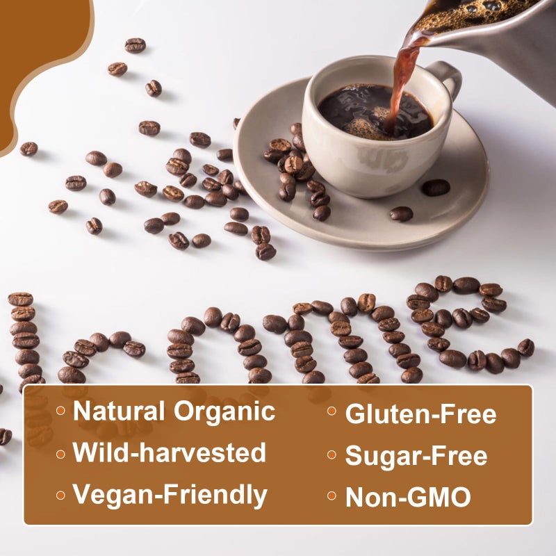 B BEWORTHS Mushroom Coffee - Lions Mane Mushroom Powder Instant Coffee with Lion's Mane, Reishi, Chaga, Cordyceps, and Turkey Tail - Mushroom Coffe Alternative for Energy, Mental Clarity & Focus, Brain Booster - Image 4