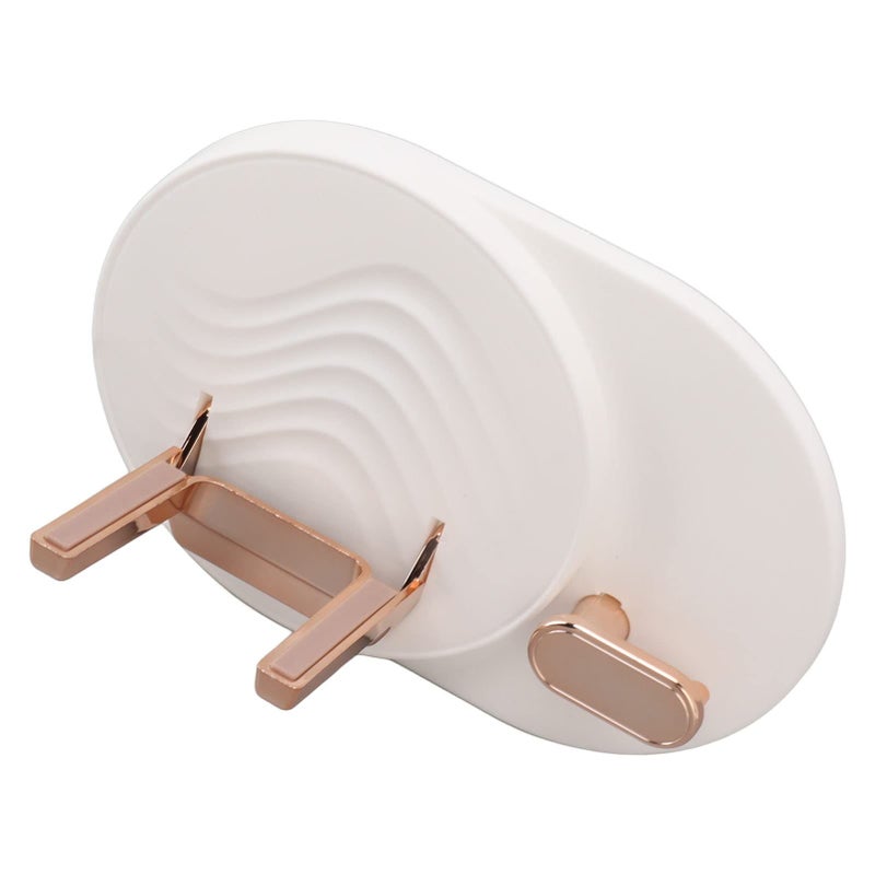 Aramox Hair Dryer Holder Shelf For Bathroom Wall Mount With Cable Storage White ABS Material - Image 5
