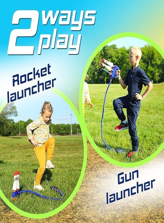 New Bounce Rocket Launcher for Kids - Adjustable 2-in-1 Jump Rocket Set - Includes a Sturdy Launch Pad and 4 LED Rockets - Soars Up to 150 Ft - Fun Kids Outdoor Toys (4 Pc Rocket Launcher) - Image 2