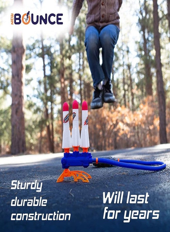 New Bounce Rocket Launcher for Kids - Adjustable 2-in-1 Jump Rocket Set - Includes a Sturdy Launch Pad and 4 LED Rockets - Soars Up to 150 Ft - Fun Kids Outdoor Toys (4 Pc Rocket Launcher) - Image 5