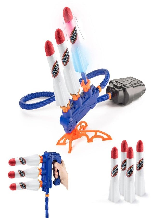 New Bounce Rocket Launcher for Kids - Adjustable 2-in-1 Jump Rocket Set - Includes a Sturdy Launch Pad and 4 LED Rockets - Soars Up to 150 Ft - Fun Kids Outdoor Toys (4 Pc Rocket Launcher) - Image 1