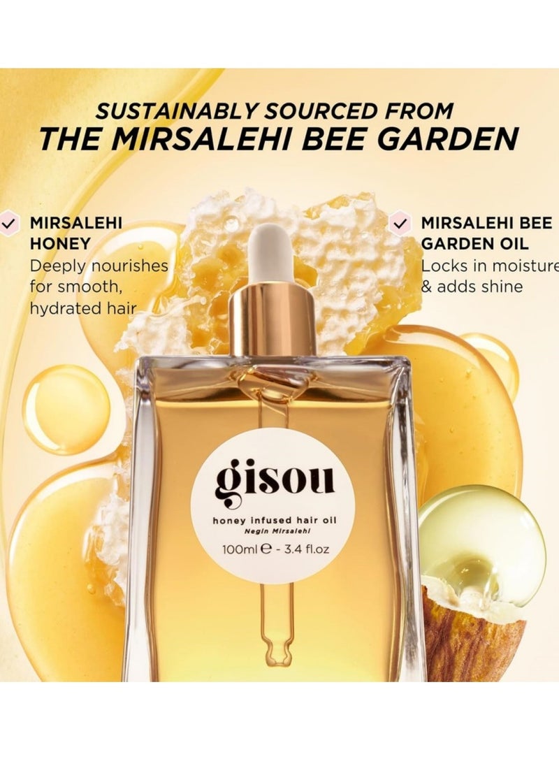 Gisou Gisou Honey Infused Hair Oil Enriched with Mirsalehi Honey to Deeply Nourish & Moisturize Hair (0.7 fl oz)  - Image 2