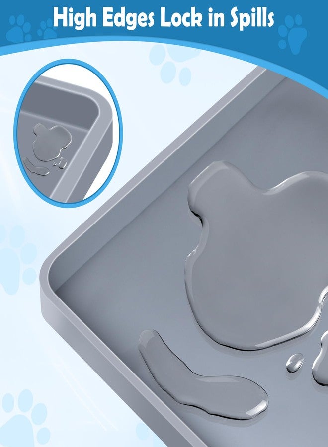 phepetroll Dog Pee Pad Holder, Dog Potty Tray Silicone Puppy Pad Holder Tray Fits for 24" x 24" Training Pads, Puppy Potty Tray With 4 Clamps No Spill Raised Lip High Edge for Indoor Floor Protection (Dark Grey) - Image 4