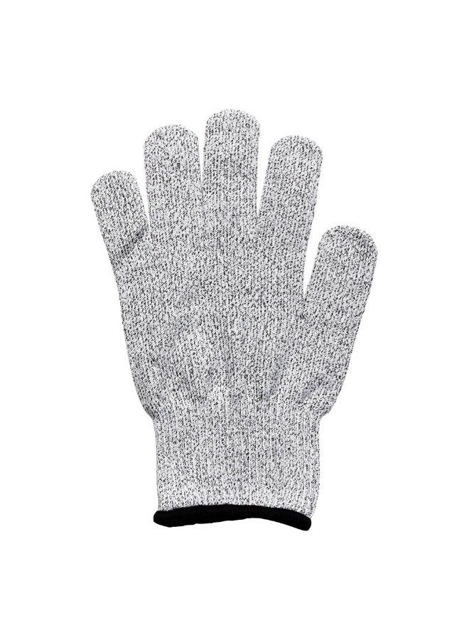 Restaurantware قفازات حماية الحياة متوسطة القطع، 1 زوج من قفازات مقاومة القطع لفتح المحار - المستوى 5، من مادة البولي إيثيلين الرمادي وشبكة الألياف الزجاجية، لقطع اللحوم أو تنظيف الأسماك - Image 1