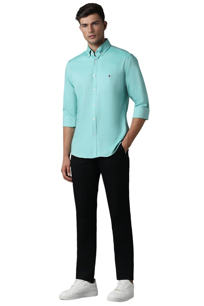 LOUIS PHILIPPE قميص لويس فيليب القطني للرجال بتصميم ضيق (LYSFCSLP787352_تركواز، 39) - Image 5