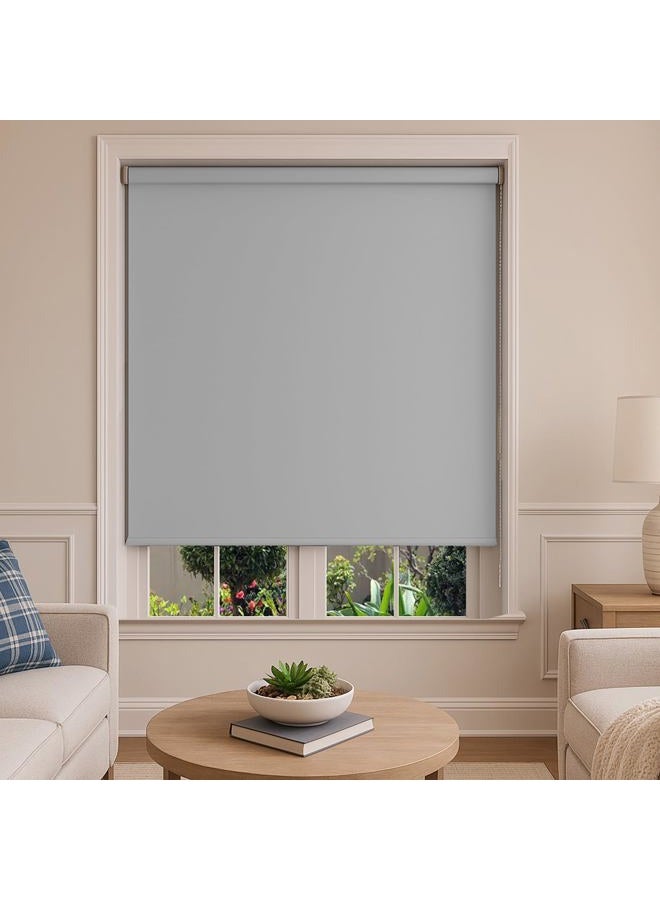 NUTRO CHILL Roller Window Blinds, Blackout Shades for Indoor Windows with Thermal Insulated, UV Protection Roll Down Blackout Blinds for Home and Office (26" W x 68" L, Light Grey) - Image 2