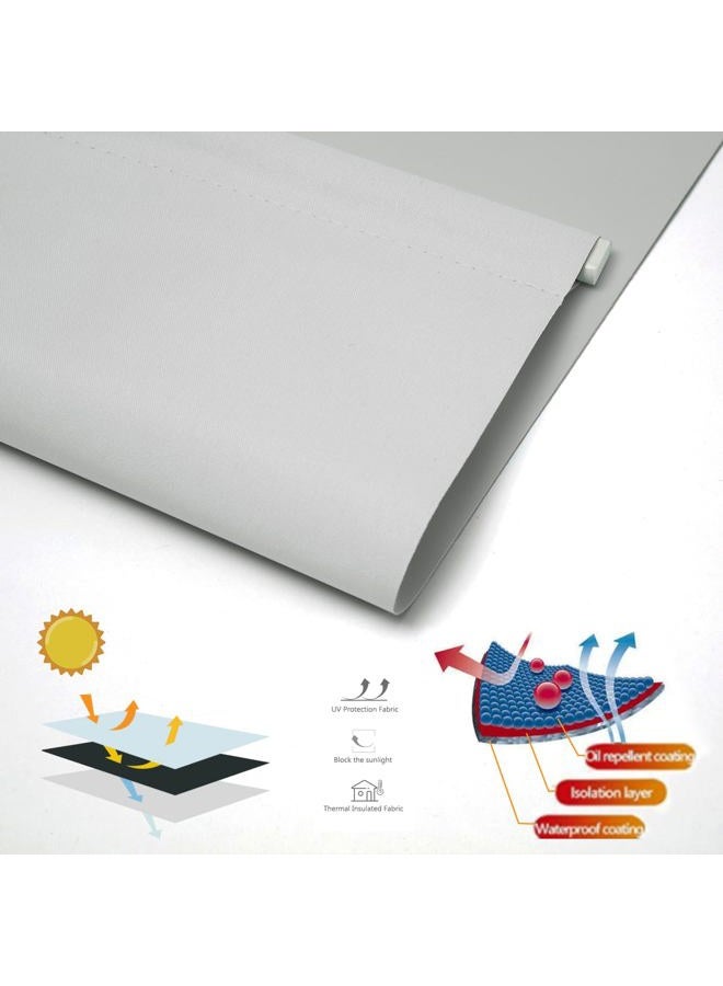 NUTRO CHILL Roller Window Blinds, Blackout Shades for Indoor Windows with Thermal Insulated, UV Protection Roll Down Blackout Blinds for Home and Office (26" W x 68" L, Light Grey) - Image 3