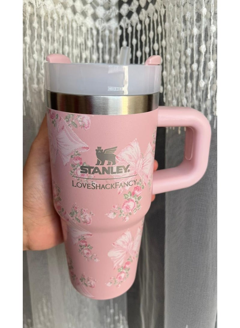 Stanley 14oz Cup with Straw and Handle, Insulated Travel Mug with Lid, H2.0 FlowState Stainless Steel Coffee Mug for Iced and Hot Drinks, Travel Mug with Handle - Image 2