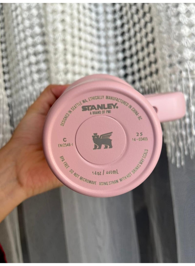 Stanley 14oz Cup with Straw and Handle, Insulated Travel Mug with Lid, H2.0 FlowState Stainless Steel Coffee Mug for Iced and Hot Drinks, Travel Mug with Handle - Image 3