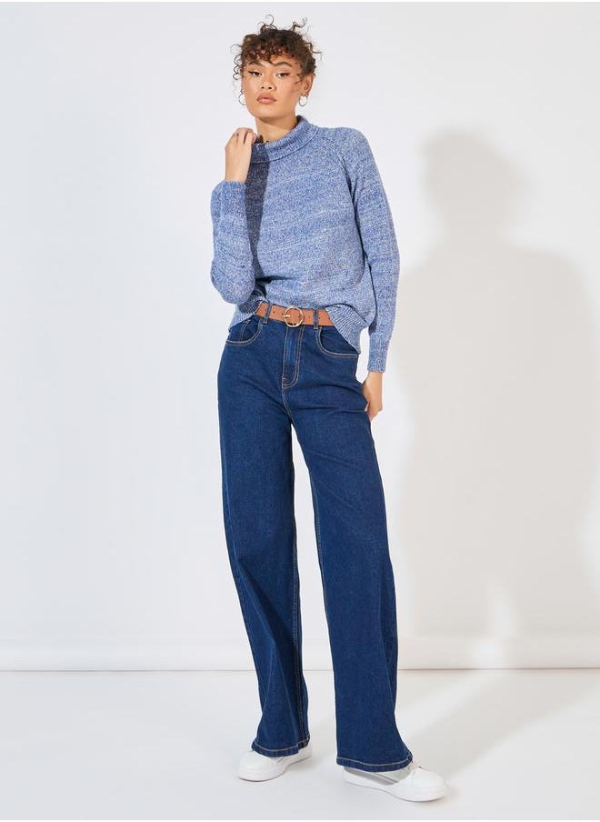 Styli - Regular Fit Mixed Yarn Turtle Neck Sweater - Image 1