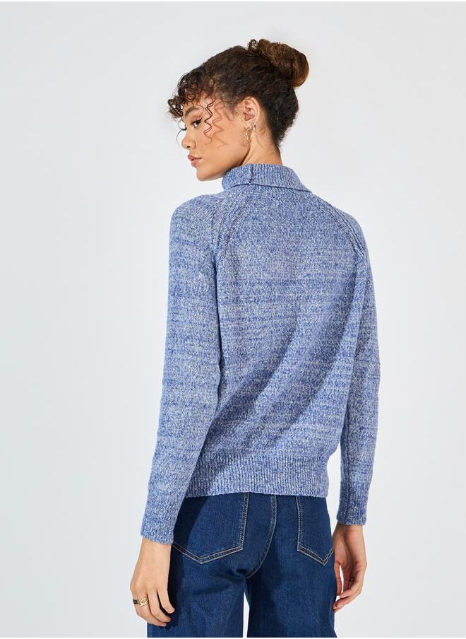 Styli - Regular Fit Mixed Yarn Turtle Neck Sweater - Image 1