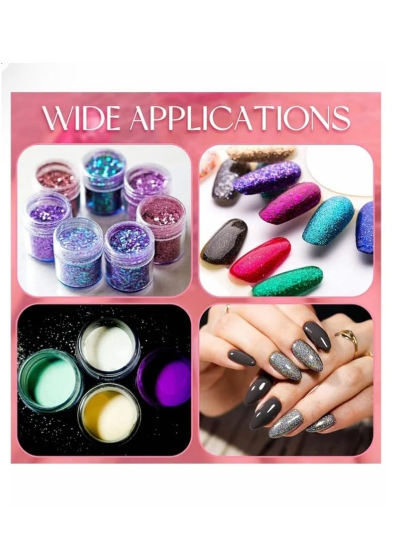 NIBEMINENT Nail Art Brushes, Double Head Sponge Tool, Gradient Brush, Rhinestone Handle Acrylic Painting with 16 Pieces Replacement for Manicure, 4 (Pink, White) - Image 4