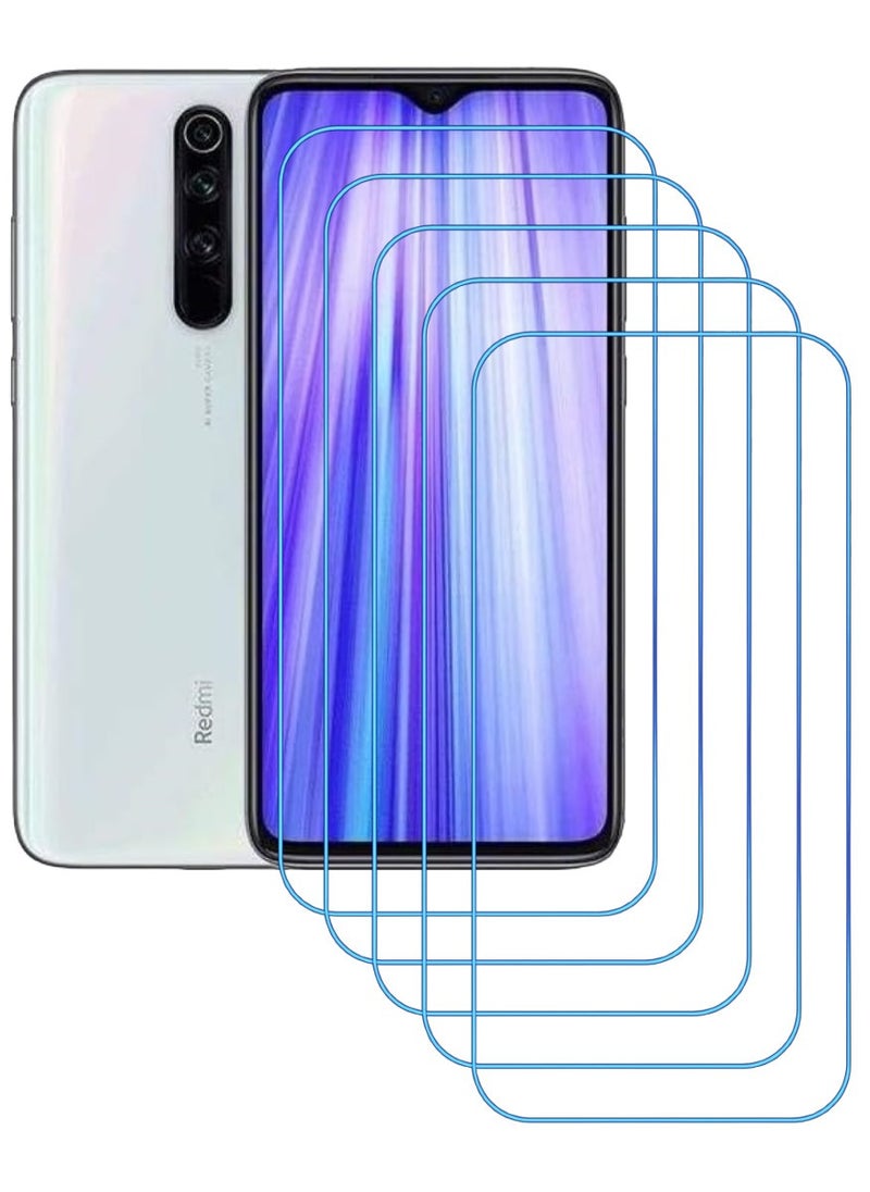 ACLIX 5 Pieces Antistatic ESD Dustproof Premium Quality High Definition Clear Tempered Glass Screen Protector Designed For Xiaomi Redmi Note 8 Pro - Image 1