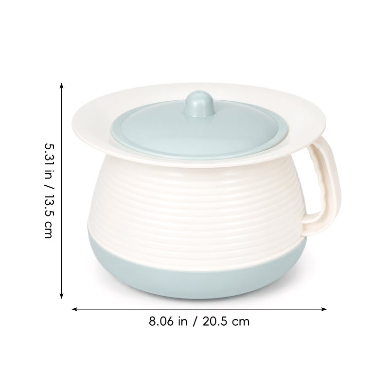 1 Set Spittoon with Lid Portable Chamber Pot Covered Night Urinal for Home - Image 3
