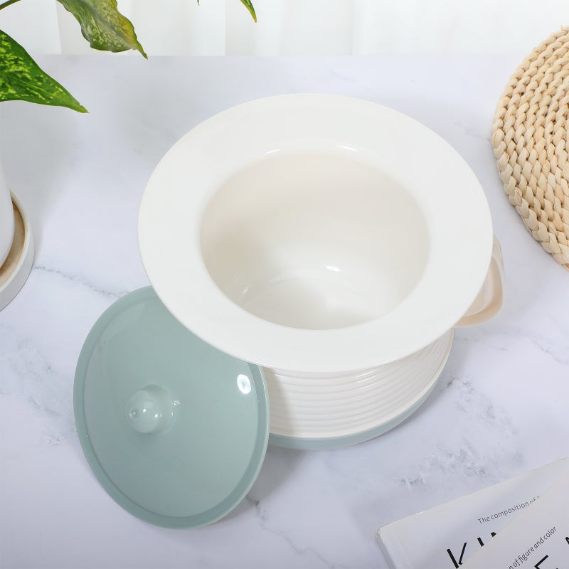 1 Set Spittoon with Lid Portable Chamber Pot Covered Night Urinal for Home - Image 4