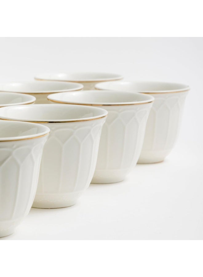 Master Gold Saudi Coffee Cup Set of 12 Porcelain 80ml with Barez | Coffee Cups Perfect for Offices, Various Occasions and Parties | Coffee Cups Sets for Hospitality - Image 3