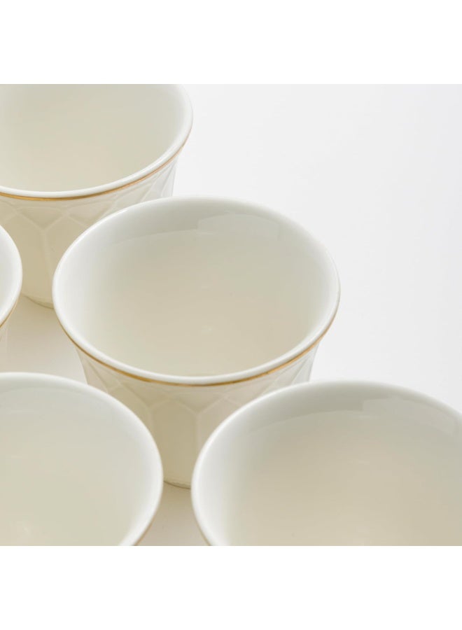 Master Gold Saudi Coffee Cup Set of 12 Porcelain 80ml with Barez | Coffee Cups Perfect for Offices, Various Occasions and Parties | Coffee Cups Sets for Hospitality - Image 4