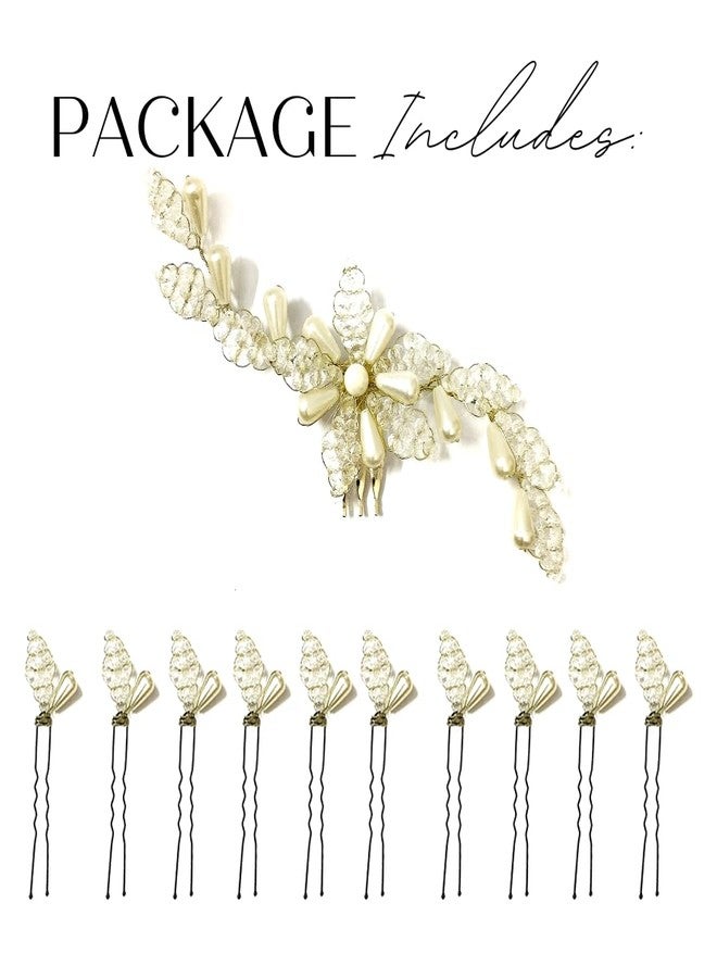Ansh Attractive Artificial Metal White and Silver Pearl Hair Pins/Clips/Juda Pins | Hair Accessories for Women & Girls (Combo Pack of 2493 & 2531) - Image 5