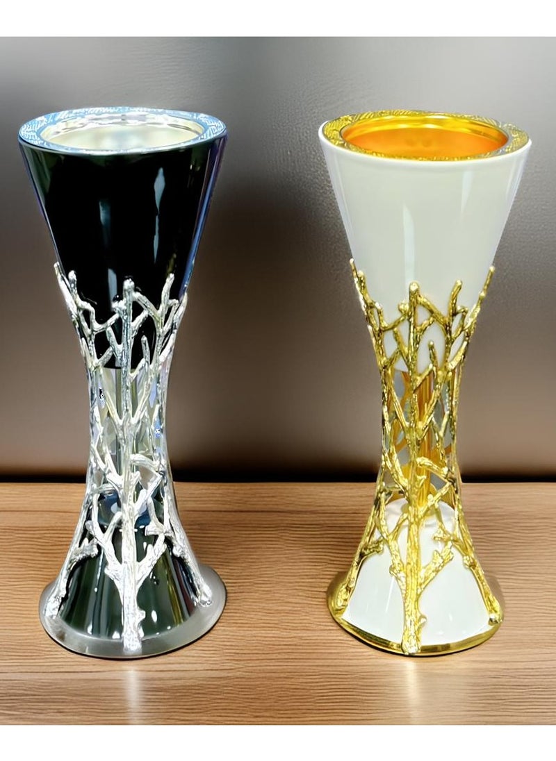 بخور بوسيدين مبخرة عود عربية بتصميم أنيق لعطر المنزل والمكتب - قطعة واحدة باللون الأبيض  - Image 2