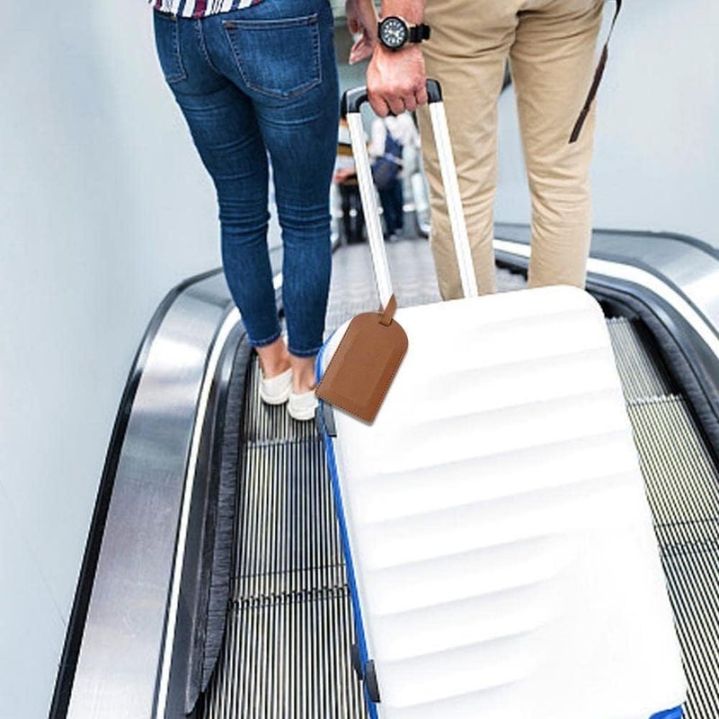cheekyglo 1PC Women Men PU Leather Luggge Tg Suitcse Identifier ording ccessorie Lel Travel Nme Baggge Tg ddress 9R6-Blue free size - Image 1