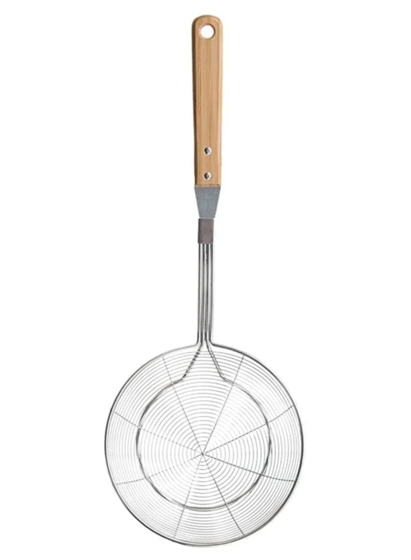 شيّالة وصفّاية زيت – مقبض خشبي – حجم كبيرشيالة زيت  صفاية زيت  مصفاة زيت الطعام  شيالة زيت بمقبض خشب  وعاء تصفية الزيت  شيالة زيت للقلي  فلتر زيت  أدوات المطبخ  مستلزمات المطبخ حافظ زيت للقلي متعدد الاشكال - Image 2