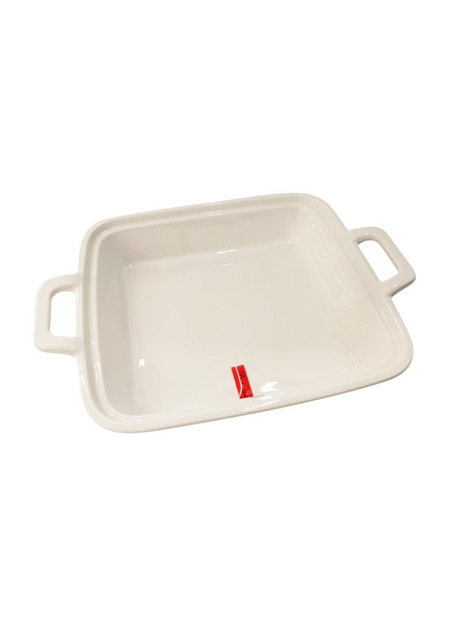 Dove Porcelain Square Baking Dish with Glass Lid White 11.5 inch - Image 5