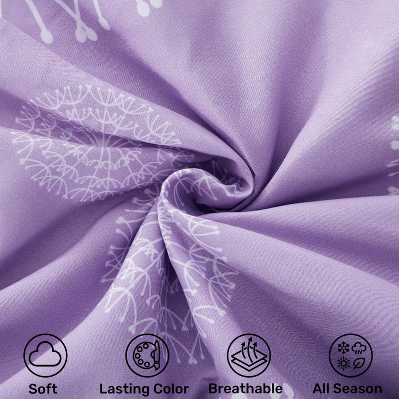 ARTALL Bed in A Bag Full/Queen Size 8 Pieces, Purple Butterfly All Season Bedding Comforter Bed Set with Pillow Shams, Flat Sheet, Fitted Sheet, Bed Skirt, Pillowcases - Image 3