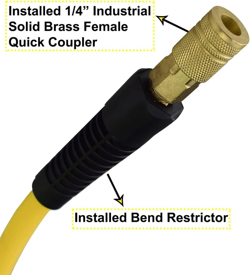 YOTOO 3/8-Inch by 50-Feet Hybrid Air Hose - 300 PSI Heavy Duty, Kink Resistant, All-Weather Flexibility - Image 4