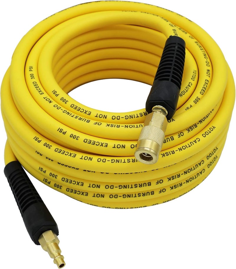 YOTOO 3/8-Inch by 50-Feet Hybrid Air Hose - 300 PSI Heavy Duty, Kink Resistant, All-Weather Flexibility - Image 1