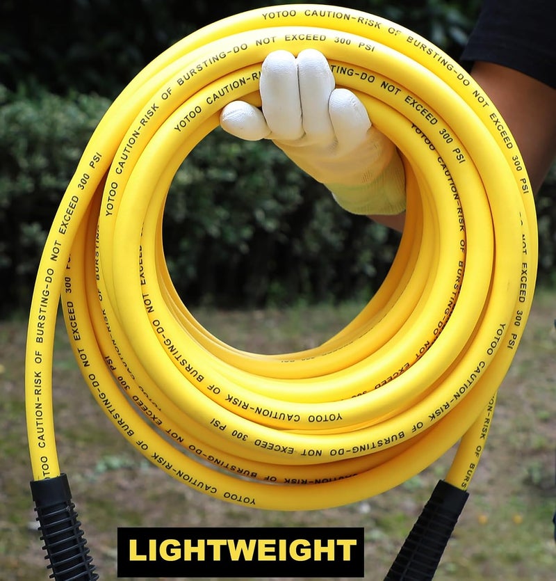 YOTOO 3/8-Inch by 50-Feet Hybrid Air Hose - 300 PSI Heavy Duty, Kink Resistant, All-Weather Flexibility - Image 2