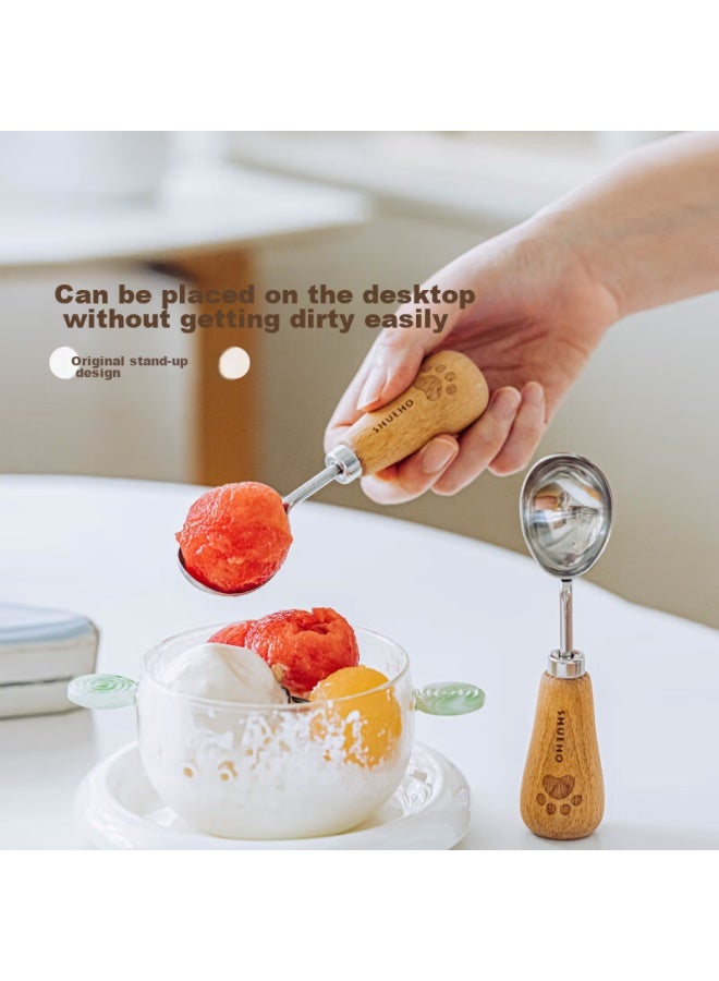 SHUEHO Shuke Ice Cream Spoon Bear Stand-up Scoop For Digging Ice Cream, Eating Fruit And Watermelon, Small Spoon For Ice Cream, Specialized Scoop For Ice Cream Balls - Image 2