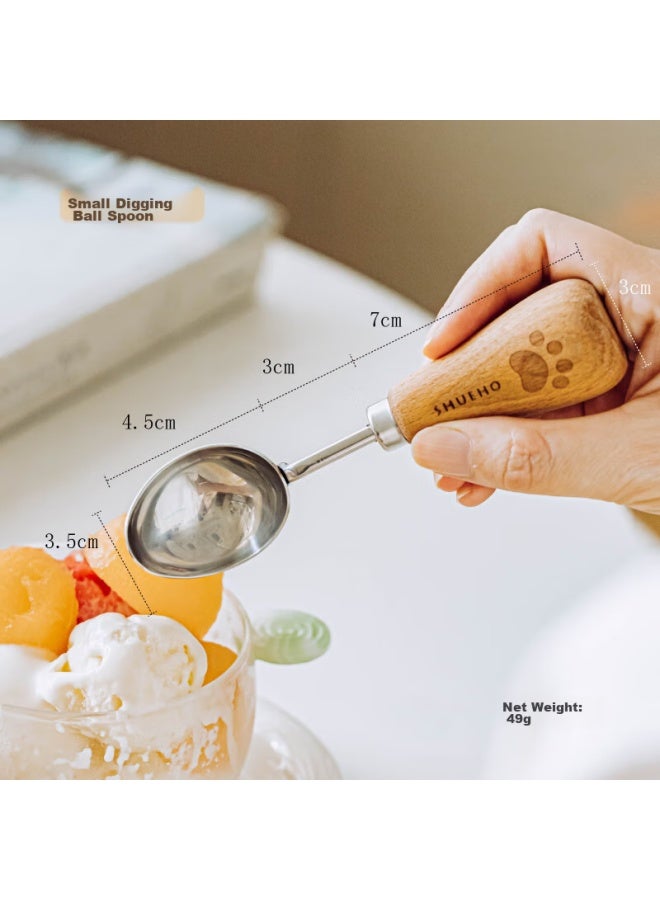 SHUEHO Shuke Ice Cream Spoon Bear Stand-up Scoop For Digging Ice Cream, Eating Fruit And Watermelon, Small Spoon For Ice Cream, Specialized Scoop For Ice Cream Balls - Image 4