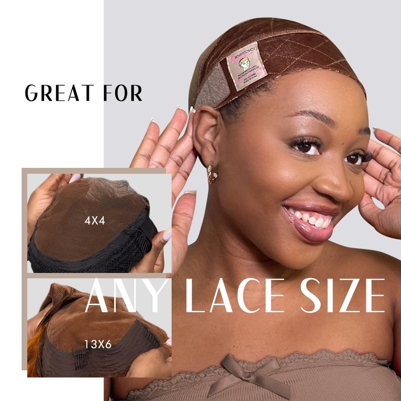 Dreamlover Wig Grip Bands for Keeping Wigs in Place, Wide Wig Grip, Brown, 1 Pieces - Image 2