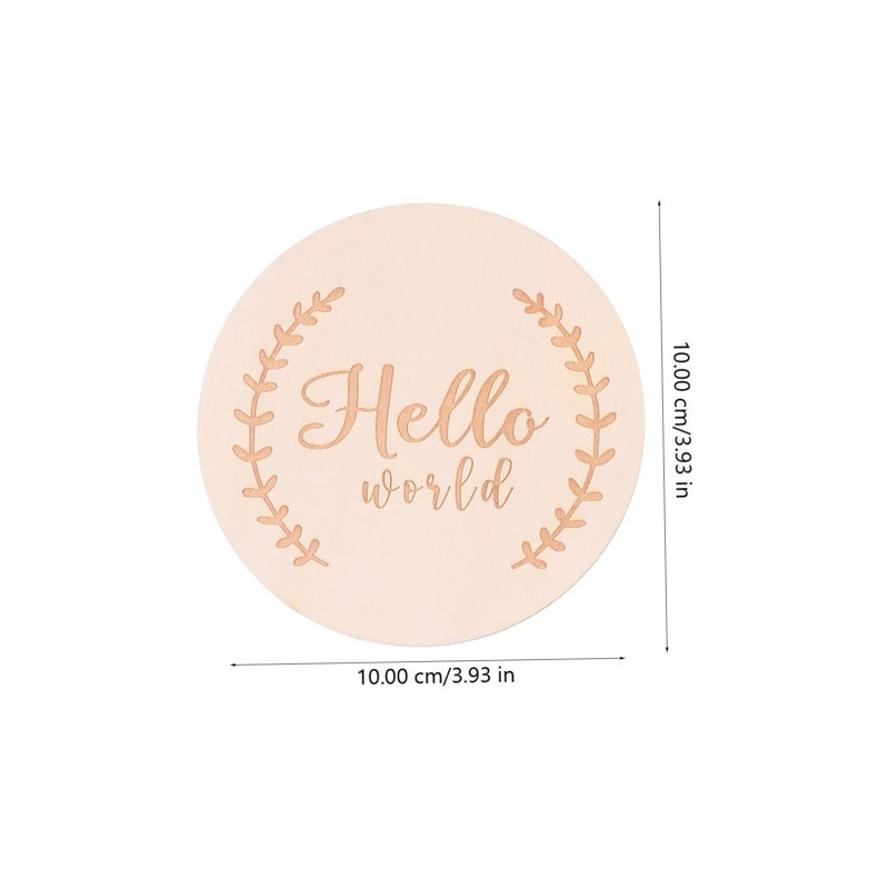 Wooden Monthly Milestone Cards Set Of 14 For Newborn Photography And Growth Record - Image 3