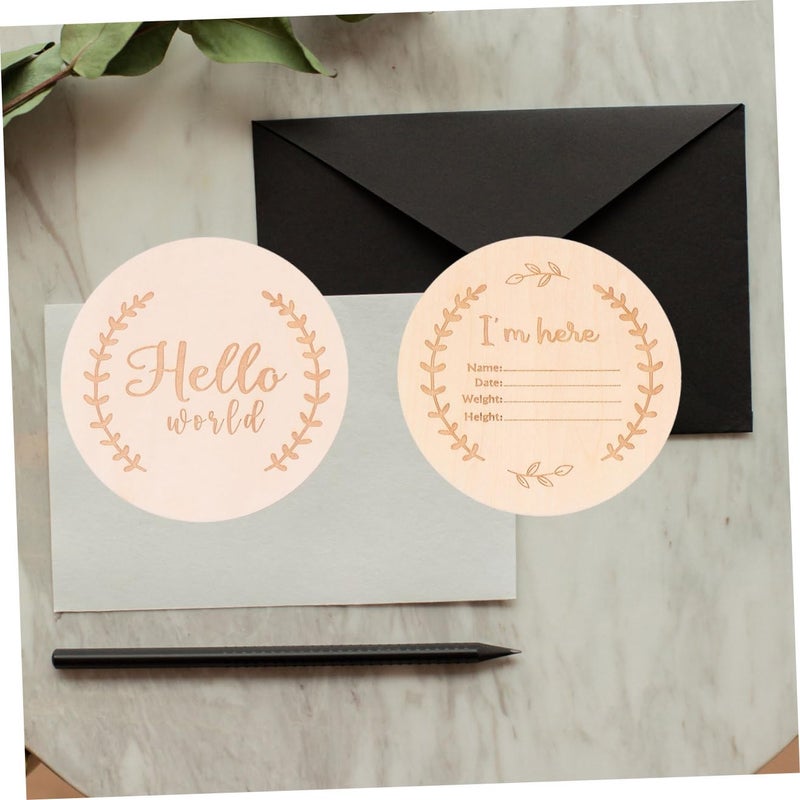 Wooden Monthly Milestone Cards Set Of 14 For Newborn Photography And Growth Record - Image 5