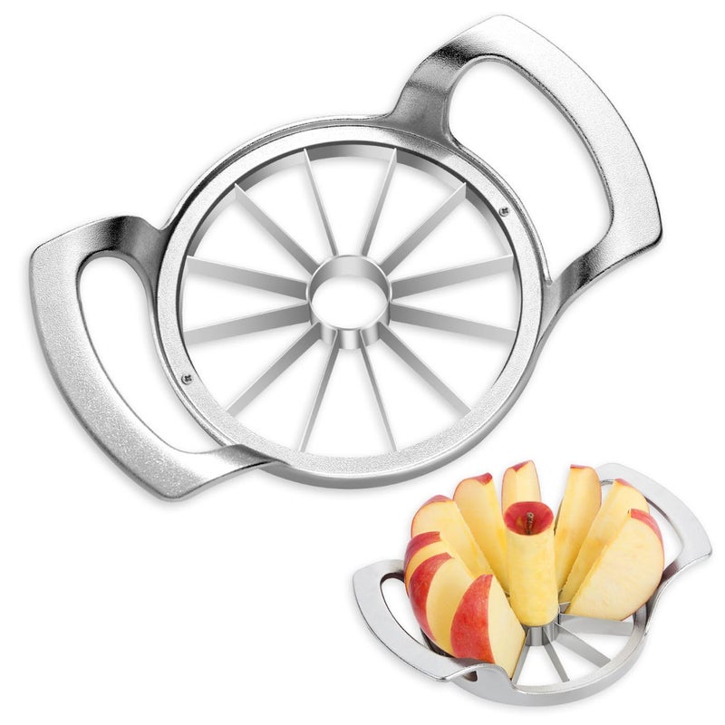 LIIGEMI Apple Cutter Slicer12Blade Large Apple CorerHeavy Duty Stainless Steel Apple Cutter and DividerNonslip frosted handleEasy to Use Frosted - Image 2