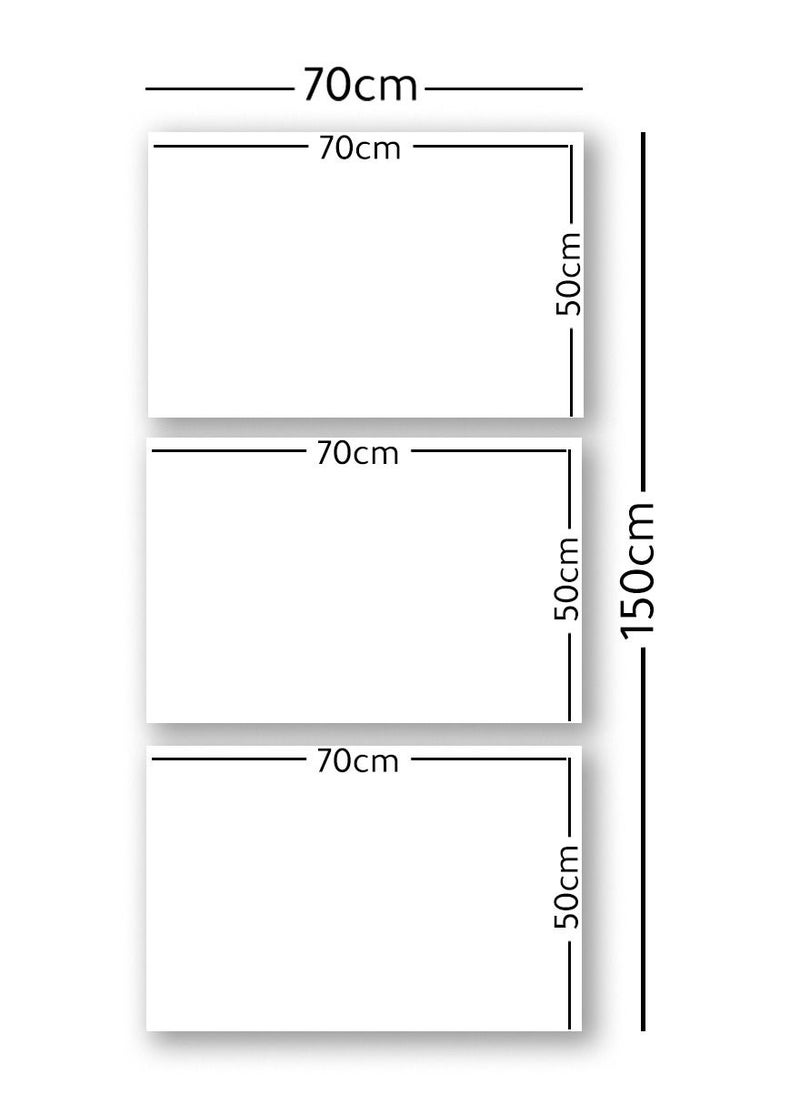Marktna Three Wall Panels 150x70cm With an Abstract Design, Black Frame and a Transparent Acrylic Layer 0.5kg  - Image 3