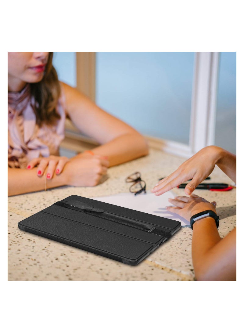 SYOSI SYOSI Pencil Holder, Black, with USB Adapter Pocket for Apple Pencil 1st 2nd Generation, Premium Elastic Vegan Leather Sleeve Pouch Compatible with iPad Case - Image 4
