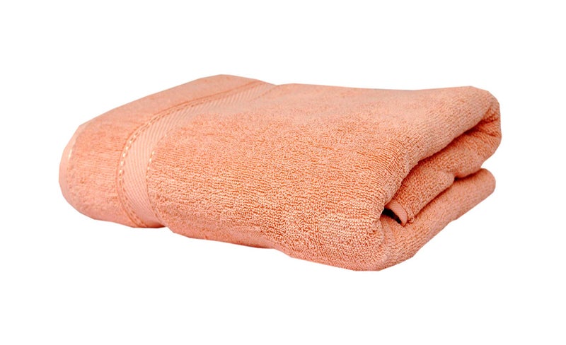 Space Fly Plain Cotton Bath Towel for Men and Women (Size: 71.12 x 147.32) (Peach) - Image 3