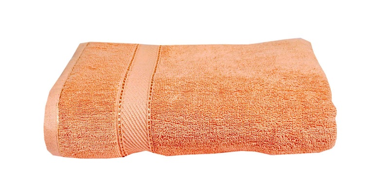 Space Fly Plain Cotton Bath Towel for Men and Women (Size: 71.12 x 147.32) (Peach) - Image 2