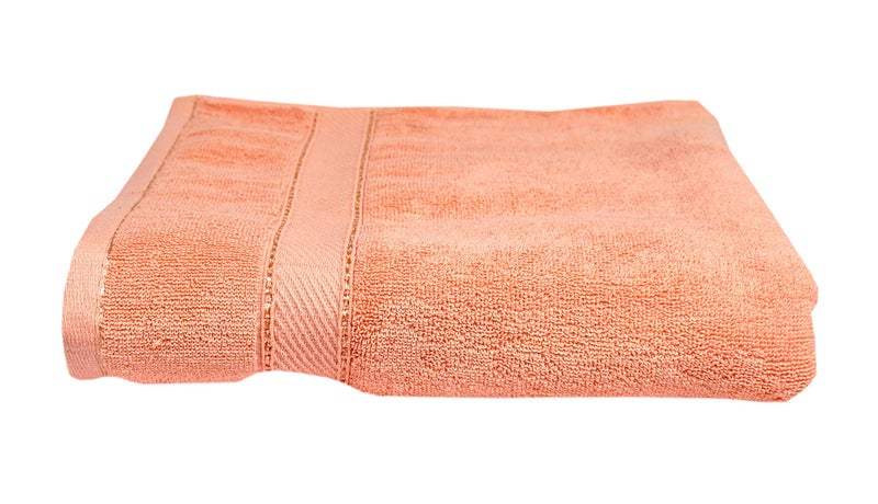 Space Fly Plain Cotton Bath Towel for Men and Women (Size: 71.12 x 147.32) (Peach) - Image 1