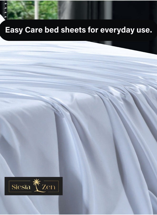 Siesta Zen - Siesta Zen Microfiber Flat Sheet – Soft, Breathable, Wrinkle-Resistant – Lightweight & Durable Bedding for All Seasons - Image 1