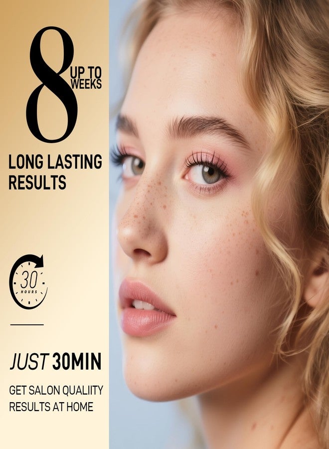 GOLLEE طقم تثبيت الحواجب وطقم رفع الرموش، عبوة إعادة تعبئة طقم تجعيد الرموش للحصول على تجعيد طبيعي يدوم طويلاً، طقم رفع الرموش الفوري، طقم تجعيد الحواجب للحصول على نتائج بجودة الصالون في المنزل - Image 4