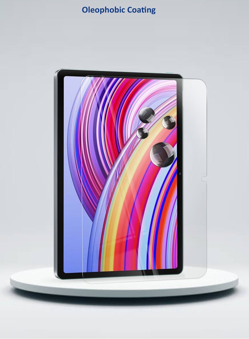 Wtech Premium Series Curved Edges Full Cover Tempered Glass Screen Protector For Xiaomi Redmi Pad Pro 12.1 inch 5G 2024 / Xiaomi Poco Pad 12.1 inch 5G 2024 Clear - Image 2